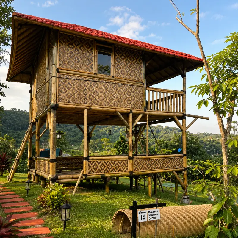 Desain Custom Gazebo Bambu
